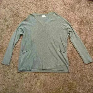 Altar’d state Green vneck sweater, size S/M